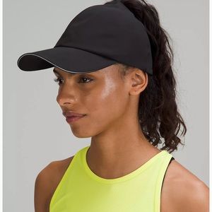 Lululemon deep pink Women's Fast and Free Ponytail Running Hat
